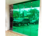 Película Insulfilm Espelhado verde para portas e janelas de vidro
